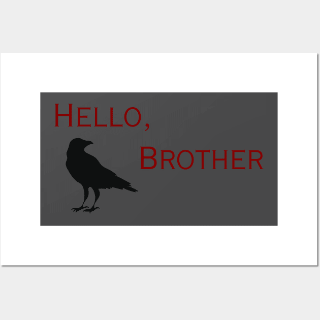 Hello Brother-Red Wall Art by Sweetest Glow